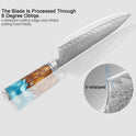 XITUO 1-9Pcs Damascus Chef Knife Razor Sharp Japanese Knife For Kitchen Cuisine Meat Cut Kiritsuke Nakiri Peeling Cooking Knife