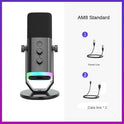 Condenser Microphone for Computer Live Streaming Karaoke Recording Audio Pickup Capacitor Mic for Mobile Phone Universal Karaoke Singing Gaming