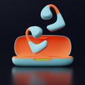 OWS open air conduction bluetooth headset ear mounted non in ear super long battery life wireless binaural