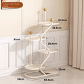 Mobile Flower Stand with Wheels, Multi-Layer Metal Plant Shelf for Living Room and Balcony, Floor Standing Planter Rack
