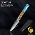 XITUO 1-9Pcs Damascus Chef Knife Razor Sharp Japanese Knife For Kitchen Cuisine Meat Cut Kiritsuke Nakiri Peeling Cooking Knife
