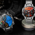 AK75 Smart Watch Flashlight  Men Outdoors Sports Fitness Tracker 700mah Large Battery BT Calling LED Light Smartwatch