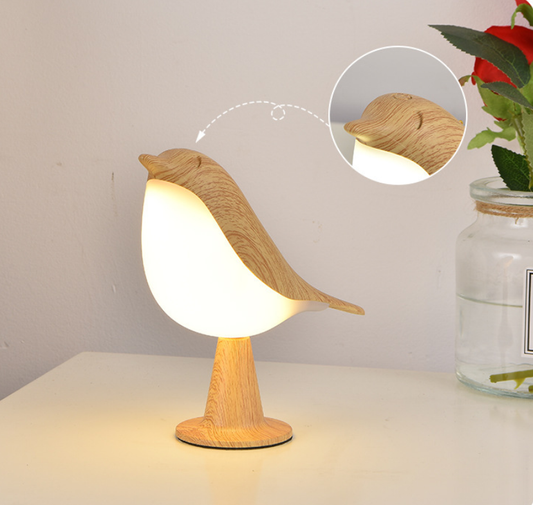 Creative Magpie Bird Night Light Aromatherapy Lamp Decorative Lamp Bedroom Headboard Ornament Tri color Touch Charging Atmospher