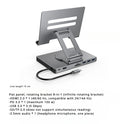 4K/60Hz Gigabit Ethernet Port USB 3.0 Splitter Hub Converter Flat Panel Rotary Stand Type-c Docking Station