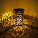 Solar Powered Sunflower Lantern Outdoor Waterproof Iron Art Hollow Garden Decor Hanging Light Factory