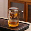 Tea teapot tea separation elegant cup all glass heat-resistant filter tea brewing Kung Fu tea set magnetic suction tea cup