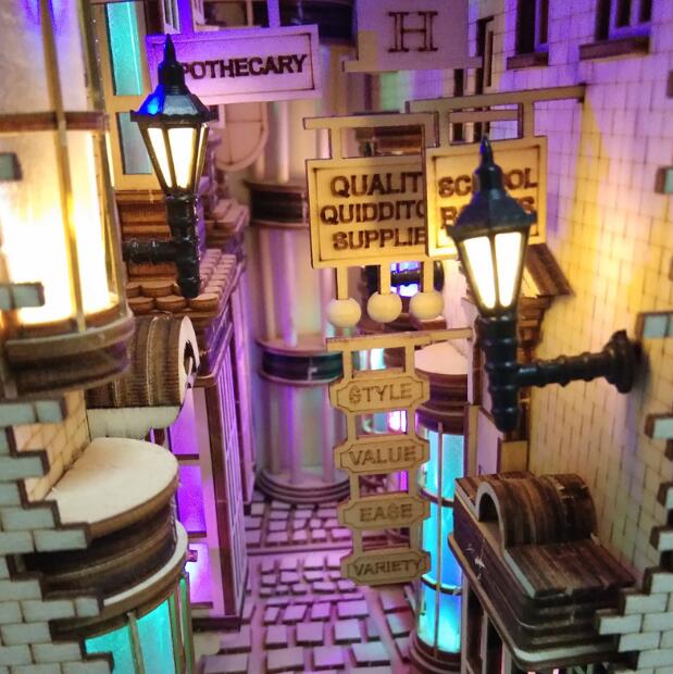 DIY Harry Potter Diagonal Alley Bookend Bookshelf Street Alley Diagonal Alley Bookend Bookshelf