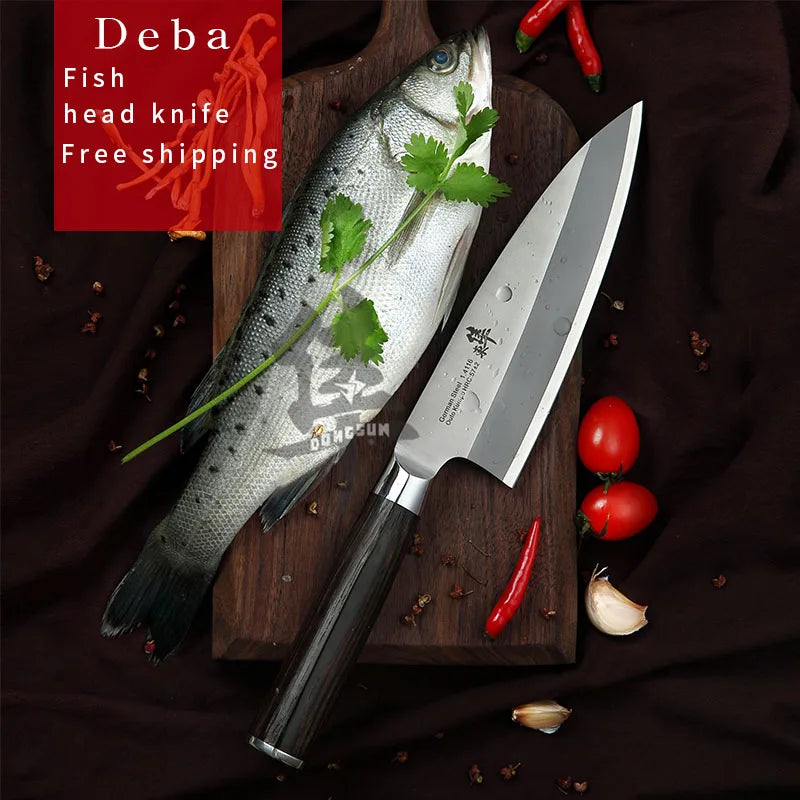 Deba Fish head knife Salmon knife Sashimi Sushi Cooking knife