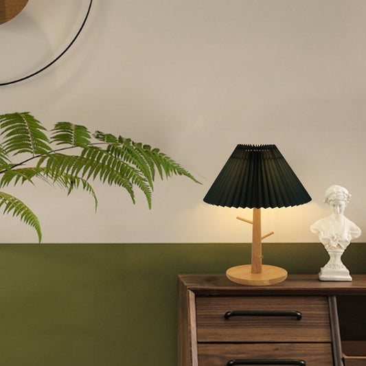 Pleated Vintage Lamp Nordic Bedroom Living Room Simple Modern Home Cozy Creative Bedside Lamp