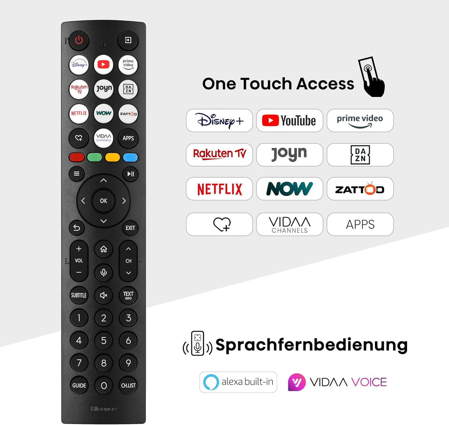 Hisense 43E6NT 108Cm (43 Zoll) Fernseher, 4K UHD Smart TV, Precision Colour, HDR, Dolby Vision, 60Hz, Triple Tuner DVB-C/S/S2/T/T2, Wifi, HDMI 2.1, Bluetooth, Alexa Built-In, Schwarz, [2024]