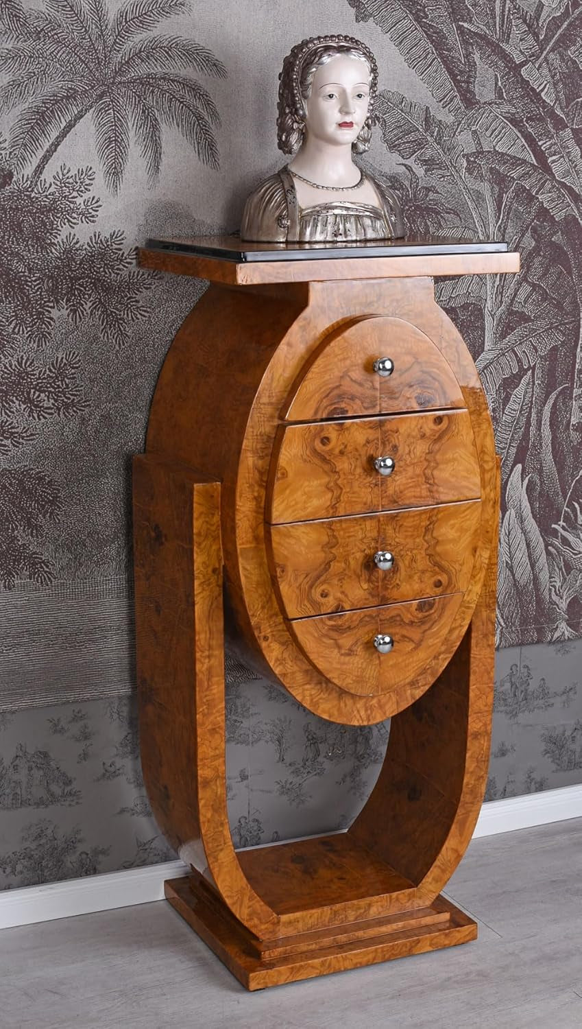 Art Deco Kommode Lyra Schrank Wäschekommode 20Er Jahre Möbel Wurzelholz 50X27 Cm Cat009 Palazzo Exklusiv