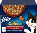 Felix Sensations Gelees Katzenfutter Nass in Gelee, Sorten-Mix, 4Er Pack (4 X 24 Beutel À 85G)