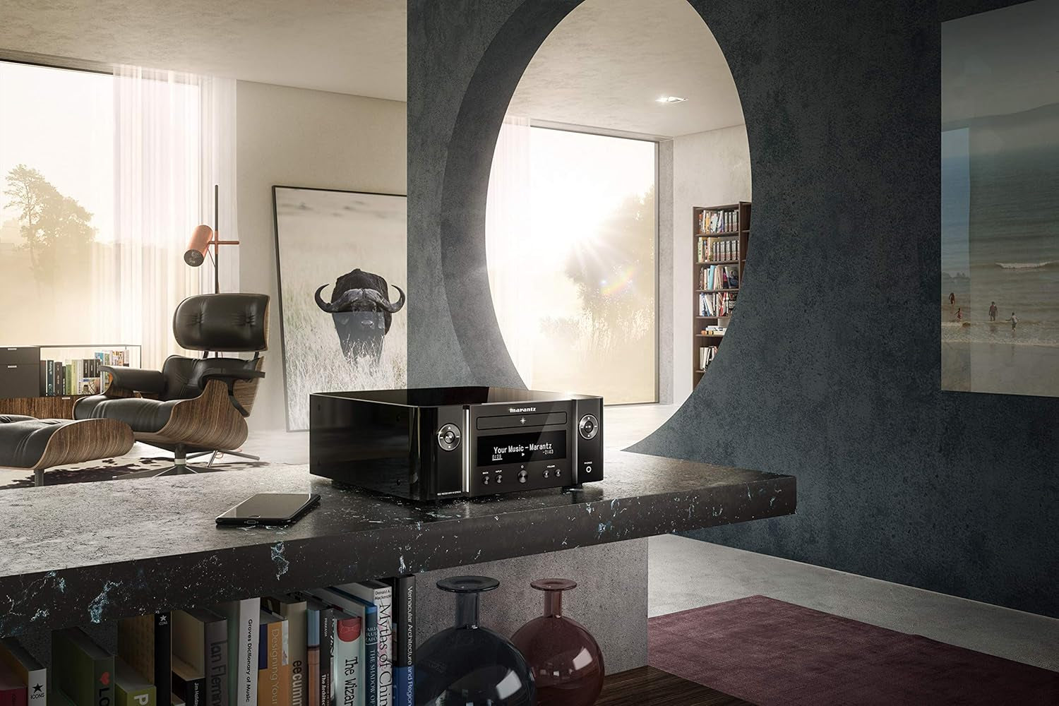 Marantz Melody X (M-CR612) Hifi Anlage, Cd-Player, DAB+ Radio, Musikstreaming, HEOS Multiroom, Bluetooth & Airplay 2, Alexa Kompatibel, 2 Optische Tv-Eingänge