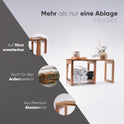 Ausziehbarer Duschhocker Aus Akazienholz - Duschbank Akazie Mit Ablage - Multifunktionale Saunabank - Hocker & Beistelltisch Aus Holz Für Badezimmer - Dusche - Balkon - Garten - Outdoor - Indoor