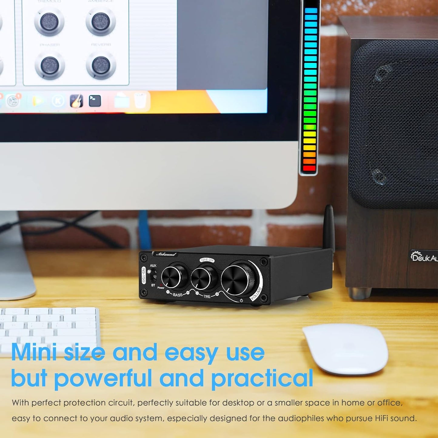 Nobsound 200W Mini Bluetooth Digital Verstärker Hifi Stereo Amplifier Mit Bass Und Höhenregler Für Heimlautsprecher