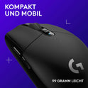 Logitech G305 LIGHTSPEED Kabellose Gaming-Maus Mit HERO 12K DPI Sensor, Wireless Verbindung, 6 Programmierbare Tasten, 250 Stunden Akkulaufzeit, Leichtgewicht, Pc/Mac - Schwarz