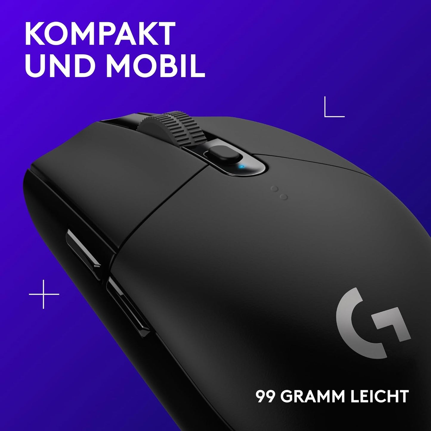 Logitech G305 LIGHTSPEED Kabellose Gaming-Maus Mit HERO 12K DPI Sensor, Wireless Verbindung, 6 Programmierbare Tasten, 250 Stunden Akkulaufzeit, Leichtgewicht, Pc/Mac - Schwarz