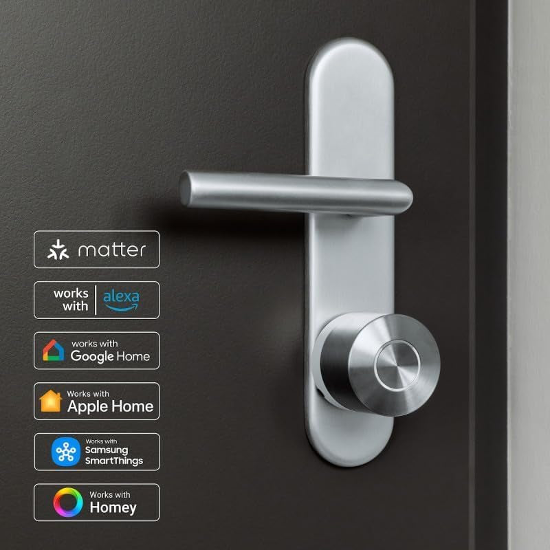 Nuki Smart Lock Pro Mit Bluetooth, WLAN & Matter, Für Mühelose Integration Ins Smart Home, Elektronisches Türschloss Ermöglicht Tür Aus Der Ferne Zu Sperren, Einfach Zum Nachrüsten Ohne Zylindertausch