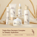 Rice Skincare Set 5-Teiliges Koreanisches Hautpflegeset Für Strahlende Haut - Glatte Gesichtspflegesets Mit Reiniger, Reiswasser, Serum, Augencreme, Gesichtscreme, Geschenkset Für Frauen Mädchen