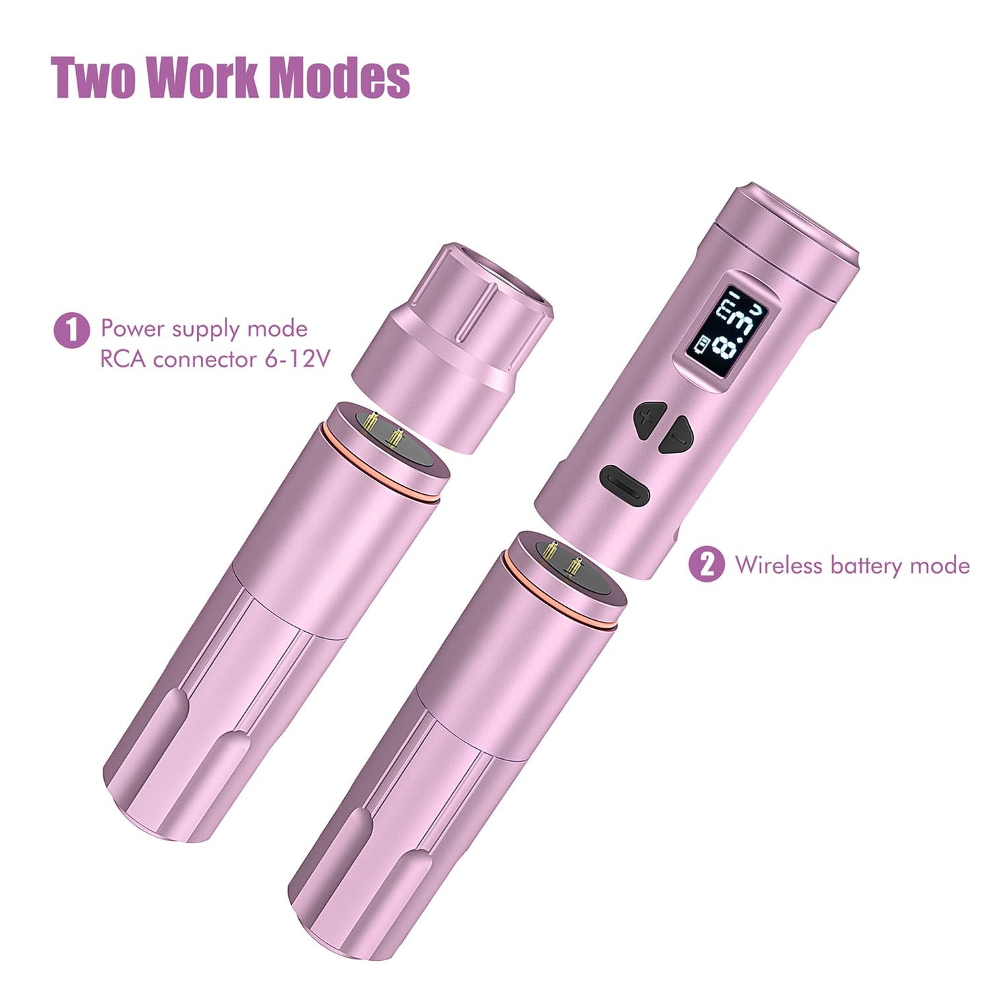 TATELF Semi Permanent Make-Up Maschine Kabelloses Mit 2 Stück Batterien 10 Stück Patronen Nadeln Für Eyeliner Ombre Powder Brows Microshading Zubehör