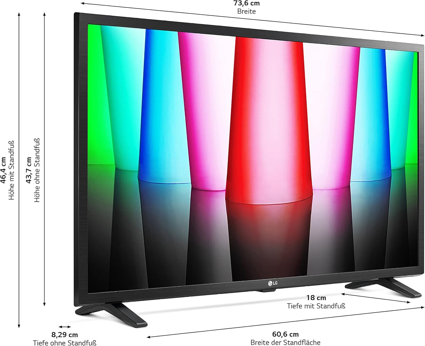 LG 32LQ63006LA TV 80 Cm (32 Zoll) Full HD Fernseher (Google Assistant, 60 Hz, Smart TV) [Modelljahr 2022], Schwarz