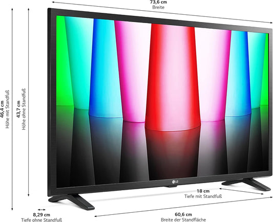 LG 32LQ63006LA TV 80 Cm (32 Zoll) Full HD Fernseher (Google Assistant, 60 Hz, Smart TV) [Modelljahr 2022], Schwarz