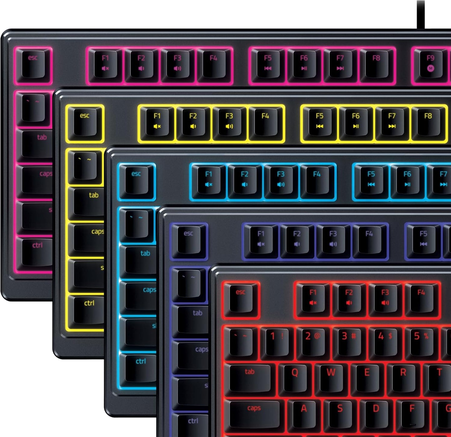 Razer Ornata V3 X - Flache Membran-Tastatur Mit Chroma RGB (Lautlose Membran-Switches, Ergonomische Handballenauflage, Tastenkappen Anti-Uv-Beschichtung) QWERTZ De-Layout | Schwarz