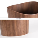 Kazai. Echtholz Papierkorb Börje | Holz Mülleimer Für Büro, Kinderzimmer, Schlafzimmer U.M. | 9 Liter | Walnuss