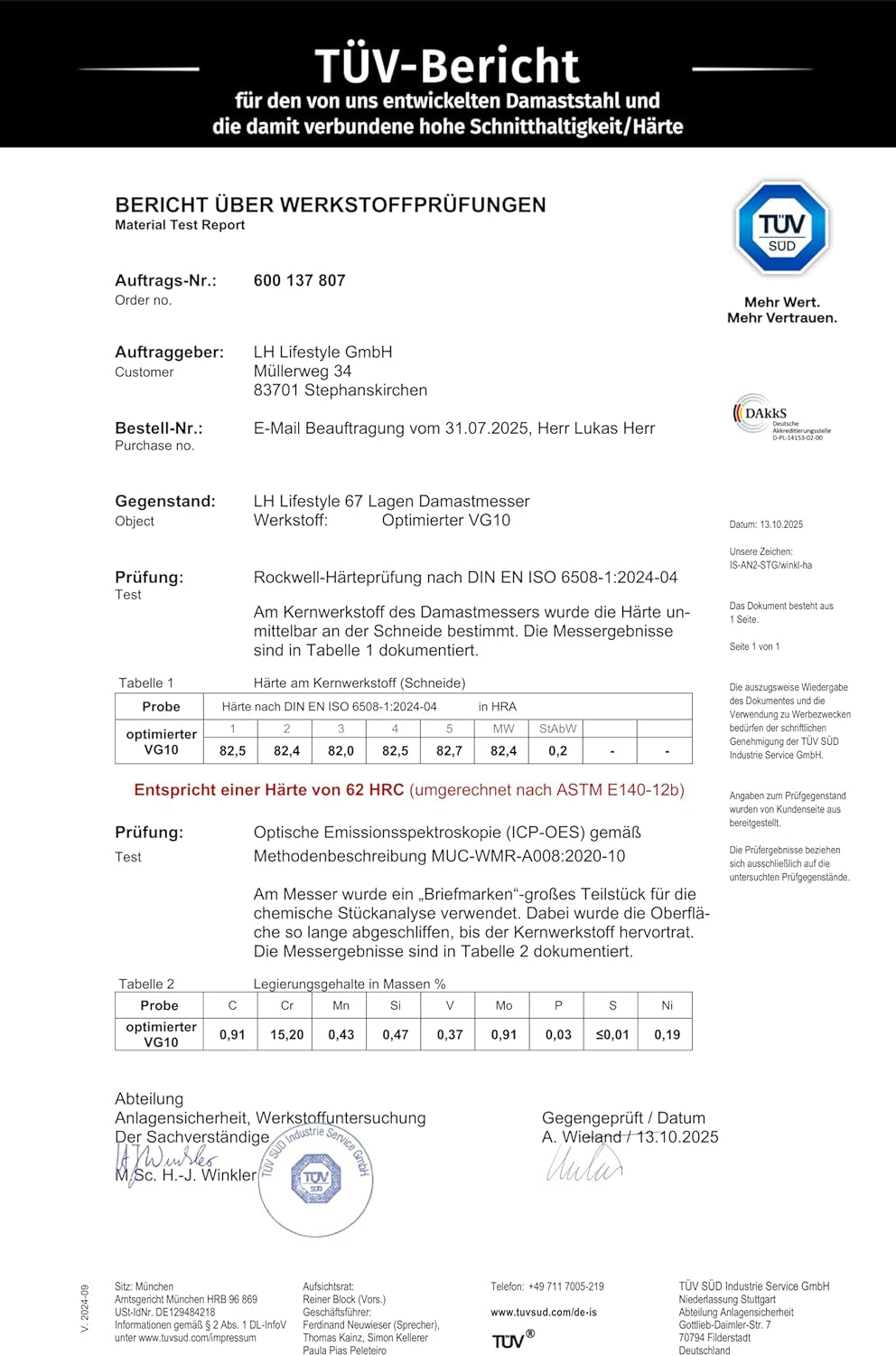 Wolfblood PRO 4Er Damastmesser Set XL (33, 31, 23 & 19Cm) TÜV Geprüfter 62 HRC Damaststahl Aus 67 Lagen I Damast Küchenmesser Set Mit Chefmesser, Santokumesser, Holzgriff, Geschenkbox & Klingenschutz