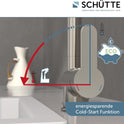 SCHÜTTE 79729 LONDON Niederdruck-Küchenarmatur in Edelstahl Mit Ausziehbarer Geschirrbrause, 360 Grad Schwenkbarer Wasserhahn Für Die Küche, Mischbatterie Mit Einhebelmischer, Spültischarmatur