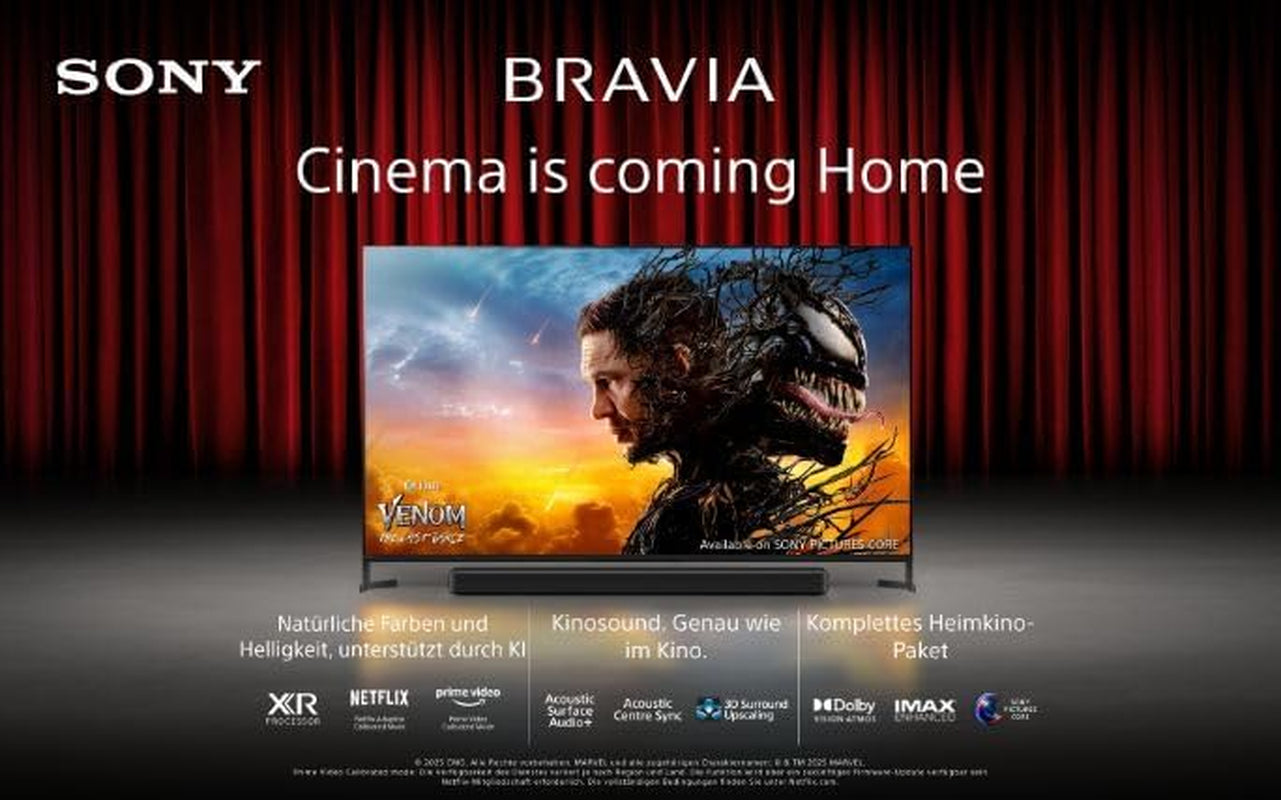 Sony BRAVIA 3 - Direct LED 50 Zoll Fernseher (K50S32), X-Balanced Speaker, Dolby Vision/Atmos, IMAX Enhanced, Google TV (2025), Google Cast, Apple Airplay 2, Eco Dashboard 2, Game Menu 2, Smart TV