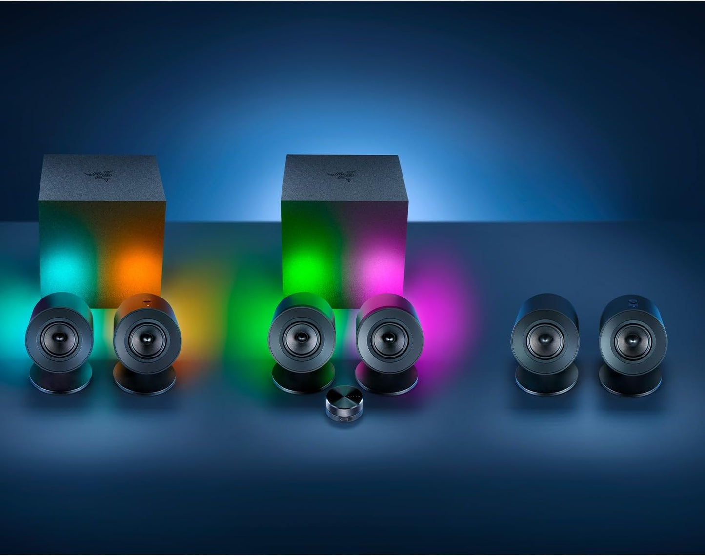 Razer Nommo V2 X - Full-Range-2.0-Gaming-Lautsprecher Für PC (Zwei 3-Zoll-Full-Range-Treiber, THX Spatial Audio, Max. Schalldruck 96 Db, Plattformübergreifende Kompatibilität) Schwarz