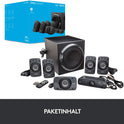 Logitech Z906 5.1 Sound System, Lautsprecher Mit 1000 Watt Surround Sound, THX, Mehrere Audio-Eingänge, Fernbedienung, EU Stecker, Pc/Ps4/Xbox/Stereo-Anlage/Tv/Smartphone/Tablet - Schwarz