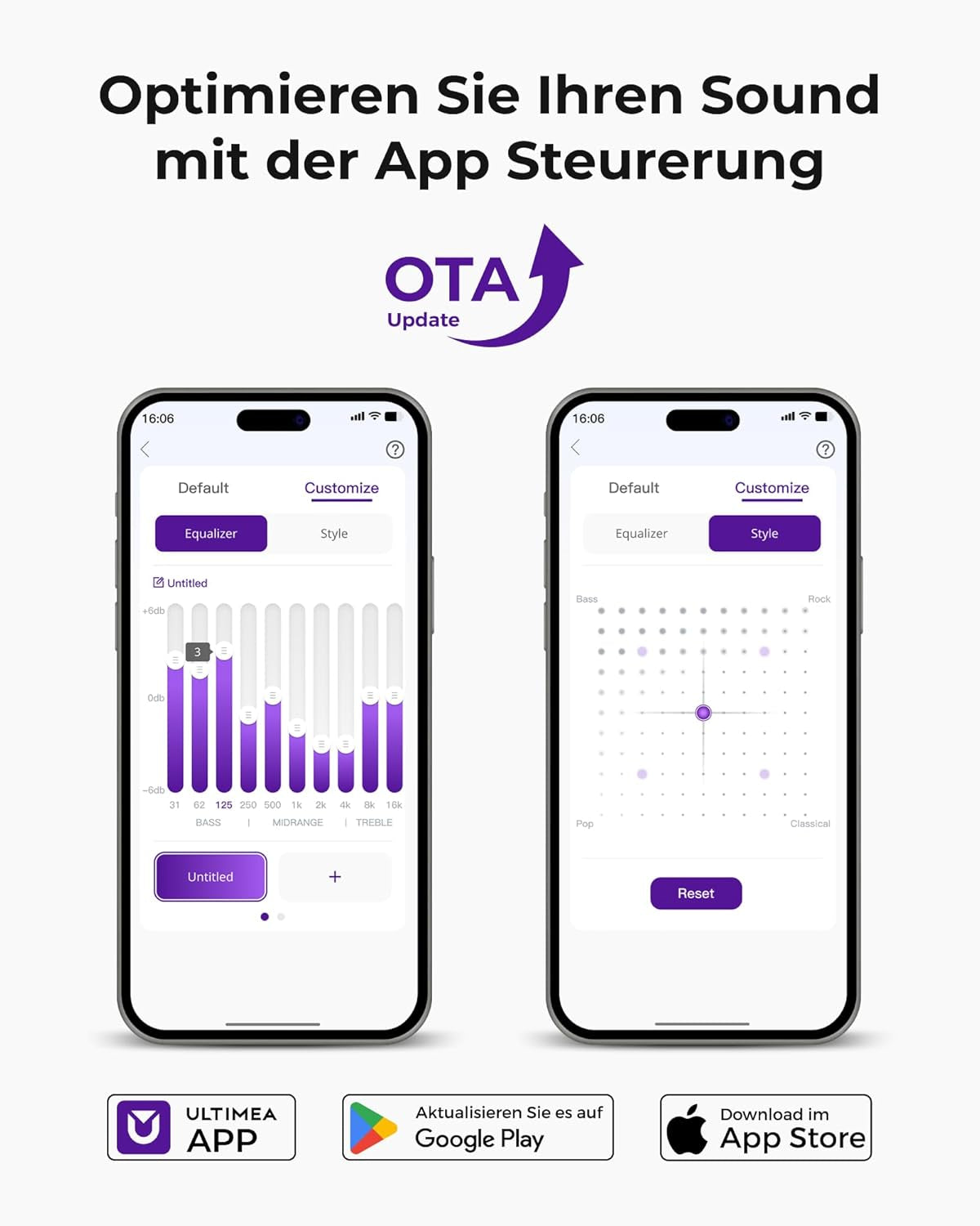 ULTIMEA 5.1Ch Soundbar Mit Dolby Atmos, Voicemx, Bassmx, APP, Heimkino 4D Surround Sound System, 340W Soundbar Für TV Geräte Mit Subwoofer, Bluetooth 5.4, Poseidon M60 Boom