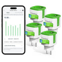 Greensun WLAN Steckdose Mit Strommessung Smart Life APP - Stromzähler Für Steckdose Stromverbrauch Energiekostenmesser Zeitschaltuhr Sprachsteuerung Mit Alexa &Google 4PC