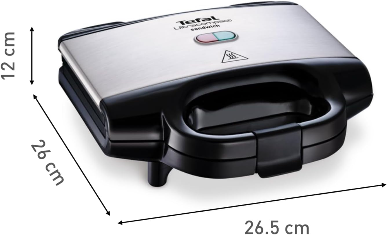 Tefal Sandwichmaker – Starte Genussvoll in Den Tag: Knusprige Toasts, Geschmolzener Käse Und Kein Anbrennen Dank Antihaft-Platten, Einfache Reinigung Und Stilvolles Design Für Dein Frühstücksritual