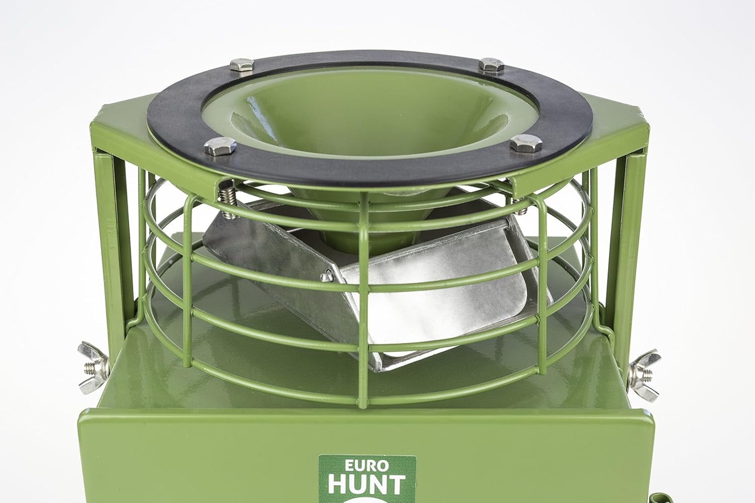 EUROHUNT Futterautomat PRO 12V, Automat Für Tierfütterung, Wetterfest, Wildfutterautomat, 22,5 X 20,5 X 18 Cm, Grün