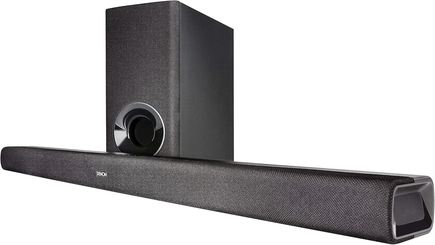Denon DHT-S316 2.1 Flache TV Soundbar Mit Kabellosem Subwoofer, Bluetooth, HDMI ARC, Dolby Digital, DTS, Optischer Eingang