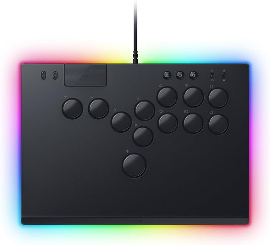 Razer Kitsune - Optischer All-Button-Arcade-Controller Für PS5 Und PC (Layout Mit 4 Präzisen Bewegungstasten, Flache Lineare Optische Switches Von Razer, Dünnes, Portables Gehäuse) Schwarz