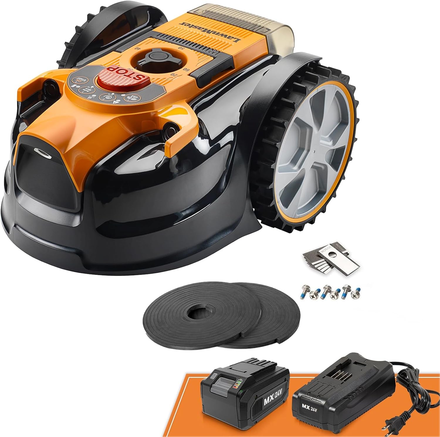 Lawnmaster Ocumow®16 Mähroboter Kabellos Für Rasenflächen Bis Zu 200 ㎡ Hindernisvermeidung Geräuscharmer Mähroboter Ohne Begrenzungskabel VBRM16 Plus