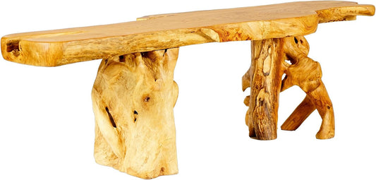 Windalf Lange Sitzbank Billy 163 Cm Holzbank Handarbeit Wurzelholz