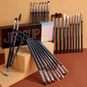Jessup Pinselset Makeup Pinsel Lidschattenpinsel Set 28 Stk Augenpinsel Set Professionelles Augen Make up Pinsel Set Augenpinselset Lidschattenpinselset Eyeshadow Eye Brush Set Schwarz Silber T341