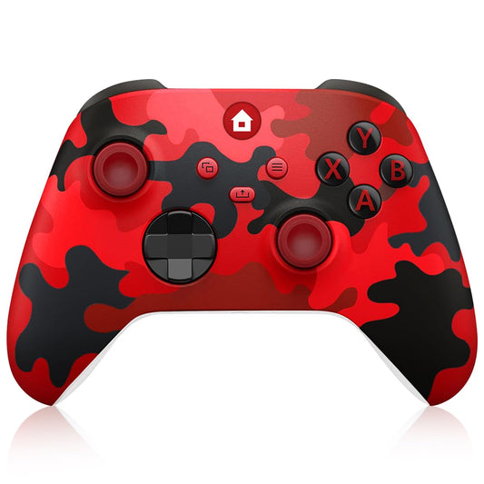Xbox Controller Wireless Für Xbox One, Xbox Series X/S, Xbox One X/S,Controller Mit 3.5Mm Kopfhörerbuchse,Mit 2.4Ghz Wireless Adapter,Camo Rot