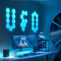 Govee LED Sechseck Hexagon Panel Gaming,10 RGBIC Smart Wandleuchte Funktioniert Mit Alexa, Google Assistant, Kreative Dekorative Wi-Fi, Musik Sync Für Gaming Beleuchtung & Zimmer Deko
