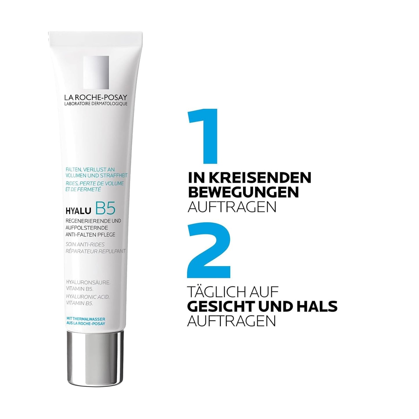 La Roche Posay Anti-Aging-Creme, Für Empfindliche Haut, Regenerierend Und Aufpolsternd, Mit Kurz- Und Langkettigem Hyaluron Und Vitamin B5, Hyalu B5 Pflege, 40 Ml