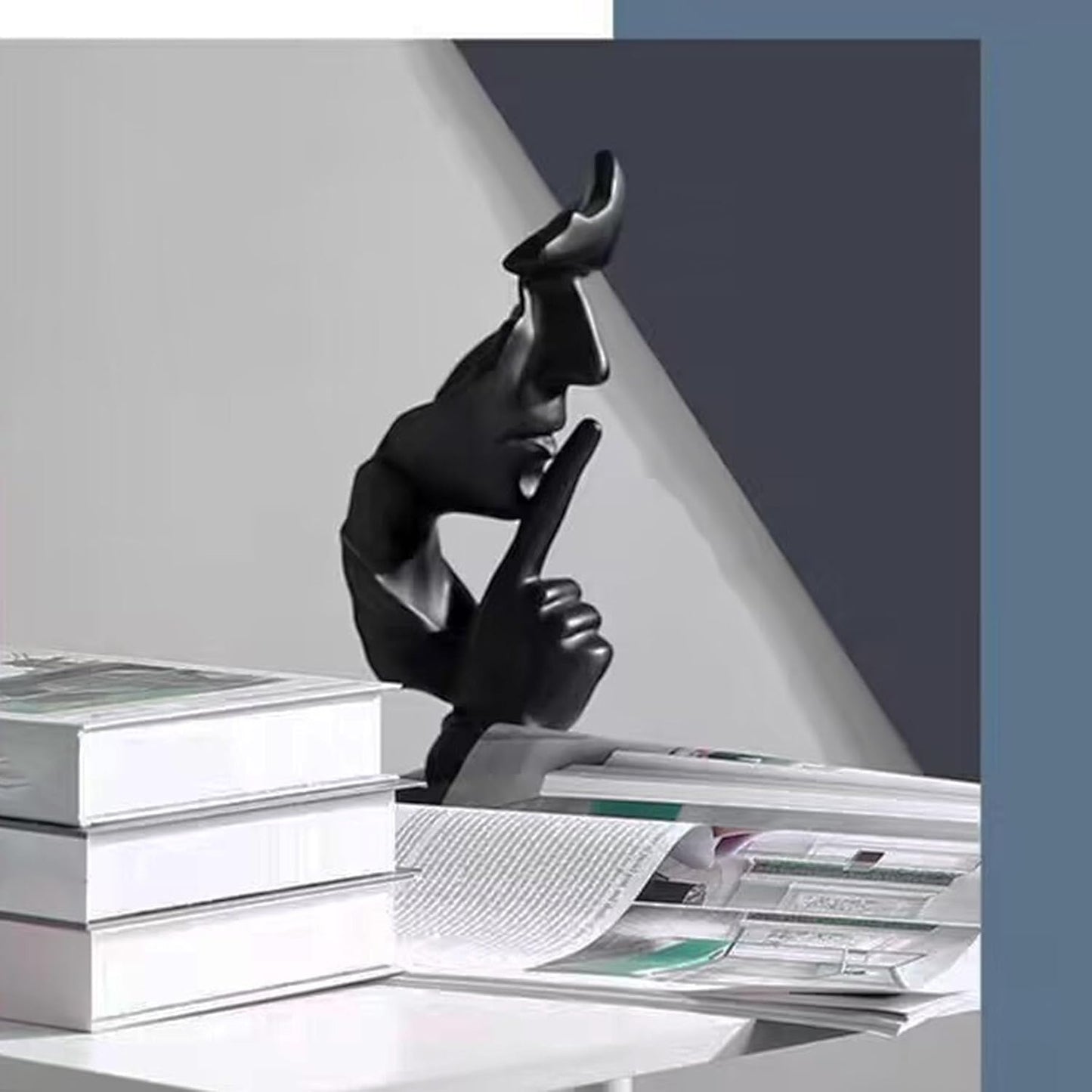 Skulptur Deko，Moderne Minimalistische Abstrakte Skulptur Handwerk Dekoration Wohnzimmer Weinschrank Schlafzimmer Zimmer Dekorationen Büro Dekoration (Schwarz)