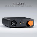 Fosi Audio ZH3 Full Balanced Hifi Vorverstärker, DAC Kopfhörerverstärker Mit AKM4493SEQ XMOS XU316 PCM 768Khz Für Verstärker, Usb/Optical/Coax/Rca/12V Trigger Eingang, Xlr/Rca/4.4Mm/6.35Mm Ausgang