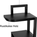 Eckregal Hängend Set Aus 4, Rustikale Holz-Wandaufbewahrung Für Kinderzimmer Bücherregal, Niedliches Eck-Wandregale Aus Holz Für Badezimmer Wohnzimmer Küchendekoration, Schwarz