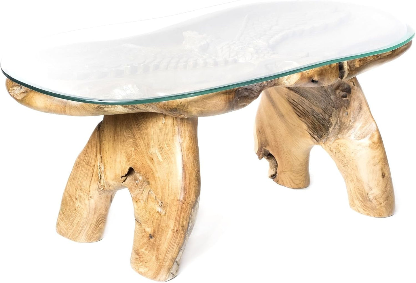 Windalf Couchtisch IDA L: 110 Cm Fliegende Eule Handarbeit Aus Wurzelholz