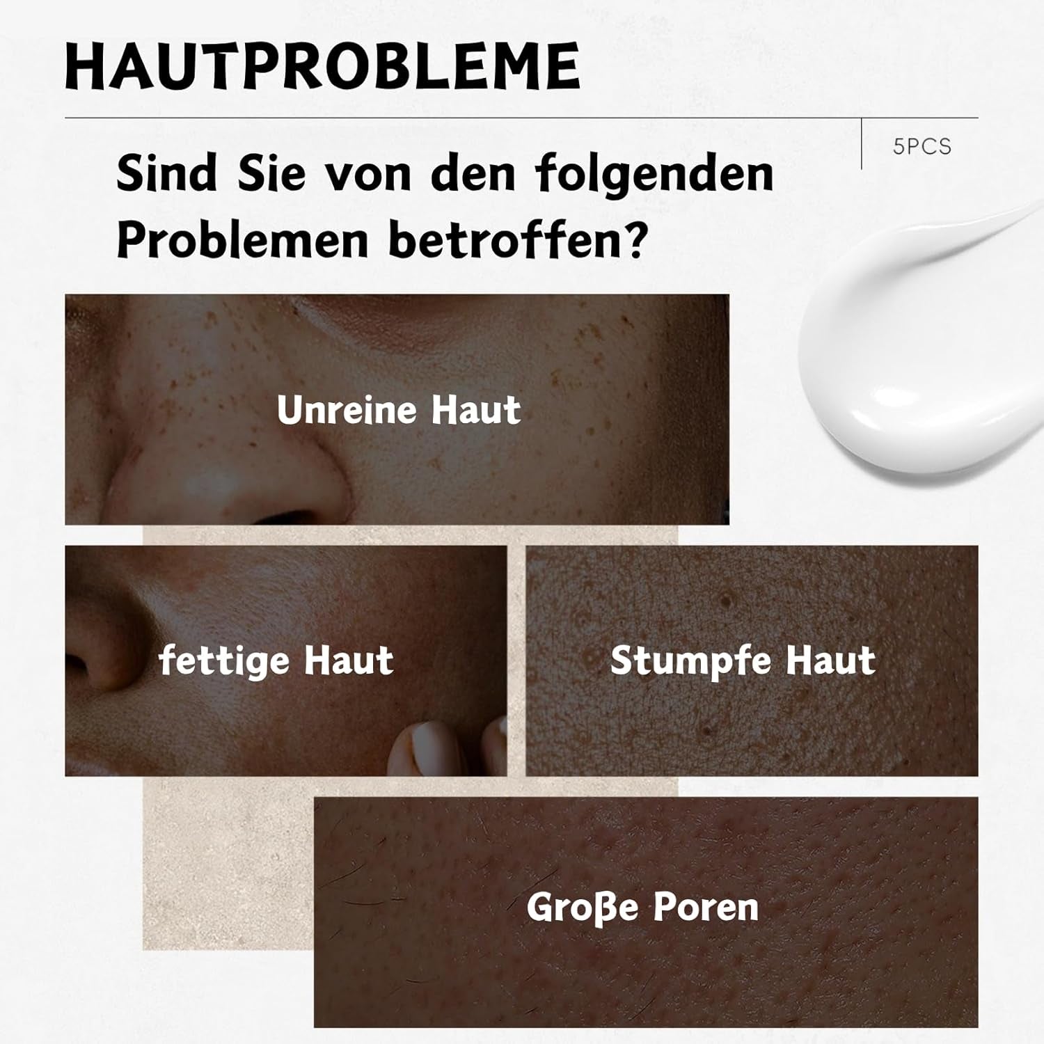 5-Teiliges Gesichtspflege Männer Set, Pflegeset Männer Mit Gesichtsreiniger,Peeling,Augencreme,Tagescreme&Feuchtigkeitscreme, Skincare Set for Glättet&Reduziert Falten, Perfektes Geschenk Für Männer